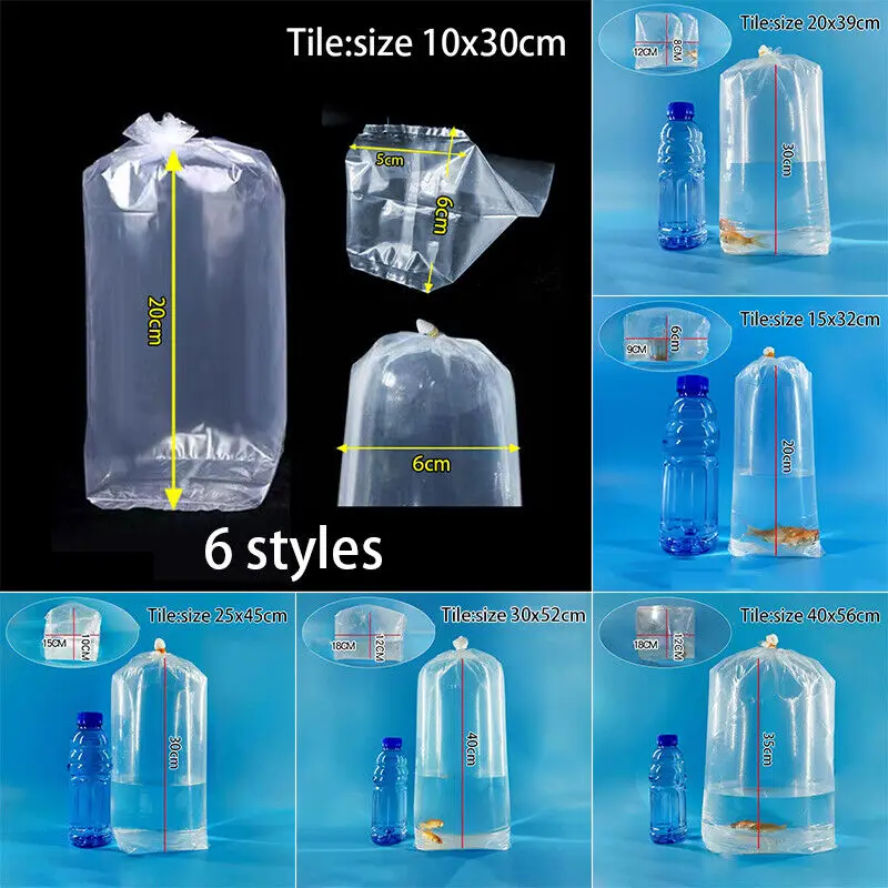 Aquarium Breathing Bags Breather Bags Transport LongLife Fish Shrimp Leak Proof Plastic for Live Fish Durable 50PCS aquarium breathing bags