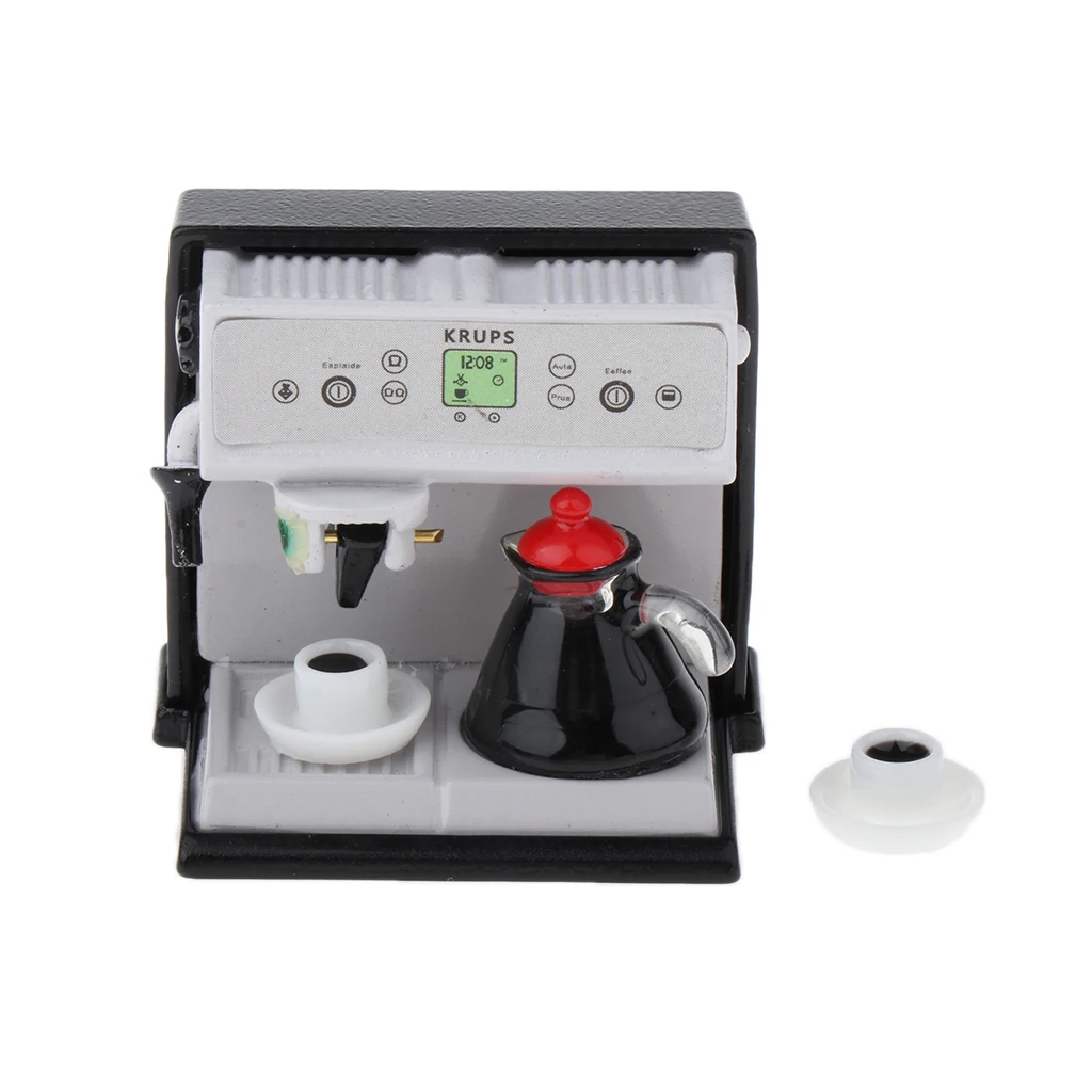 1:12 Dollhouse Machine Set Coffee Maker Cup Pub Accessories