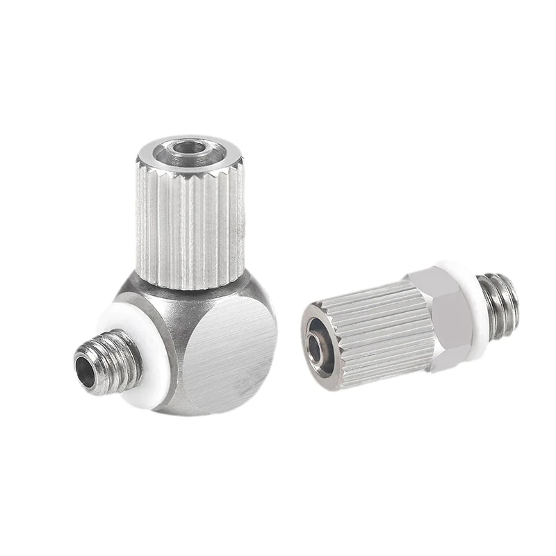 M5-4 2Pcs 304 스테인레스 스틸 피팅 마이크로 커넥터 미니 M5 스레드 4mm PU 튜브 스트레이트 엘보 벤드 에어 실린더 AFR 브랜드