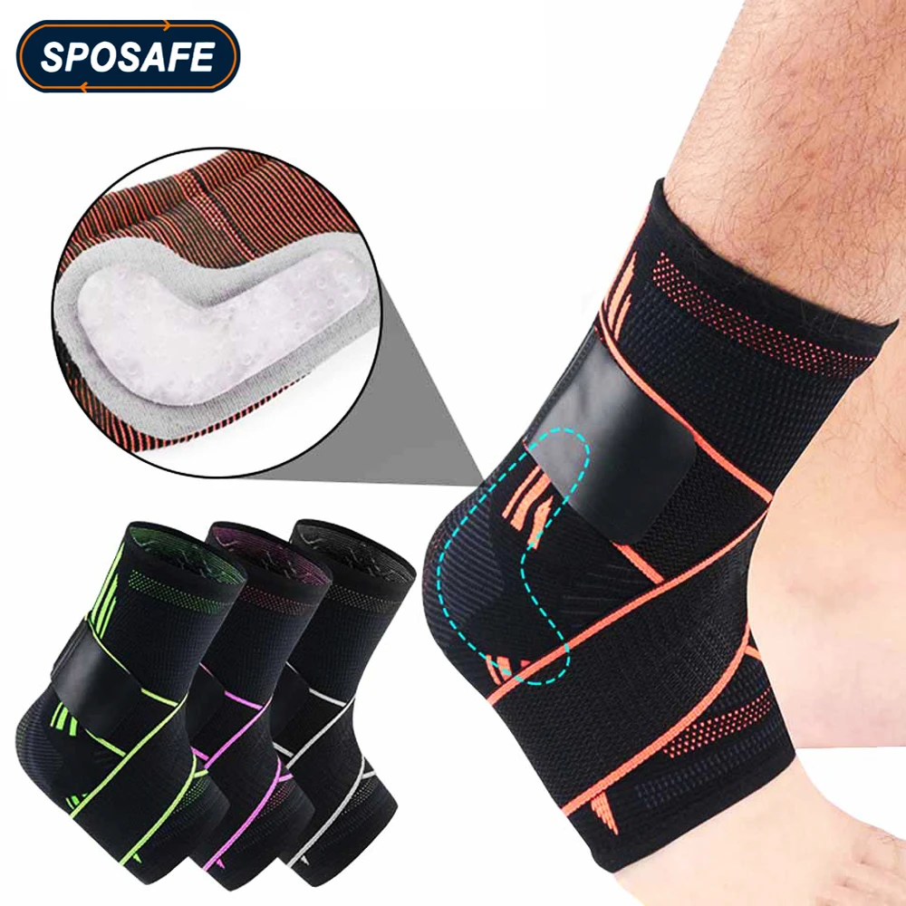 Tobillera de compresión deportiva, envolturas elásticas para evitar esguinces para baloncesto, fútbol, voleibol, ciclismo y correr|Tobillera| -