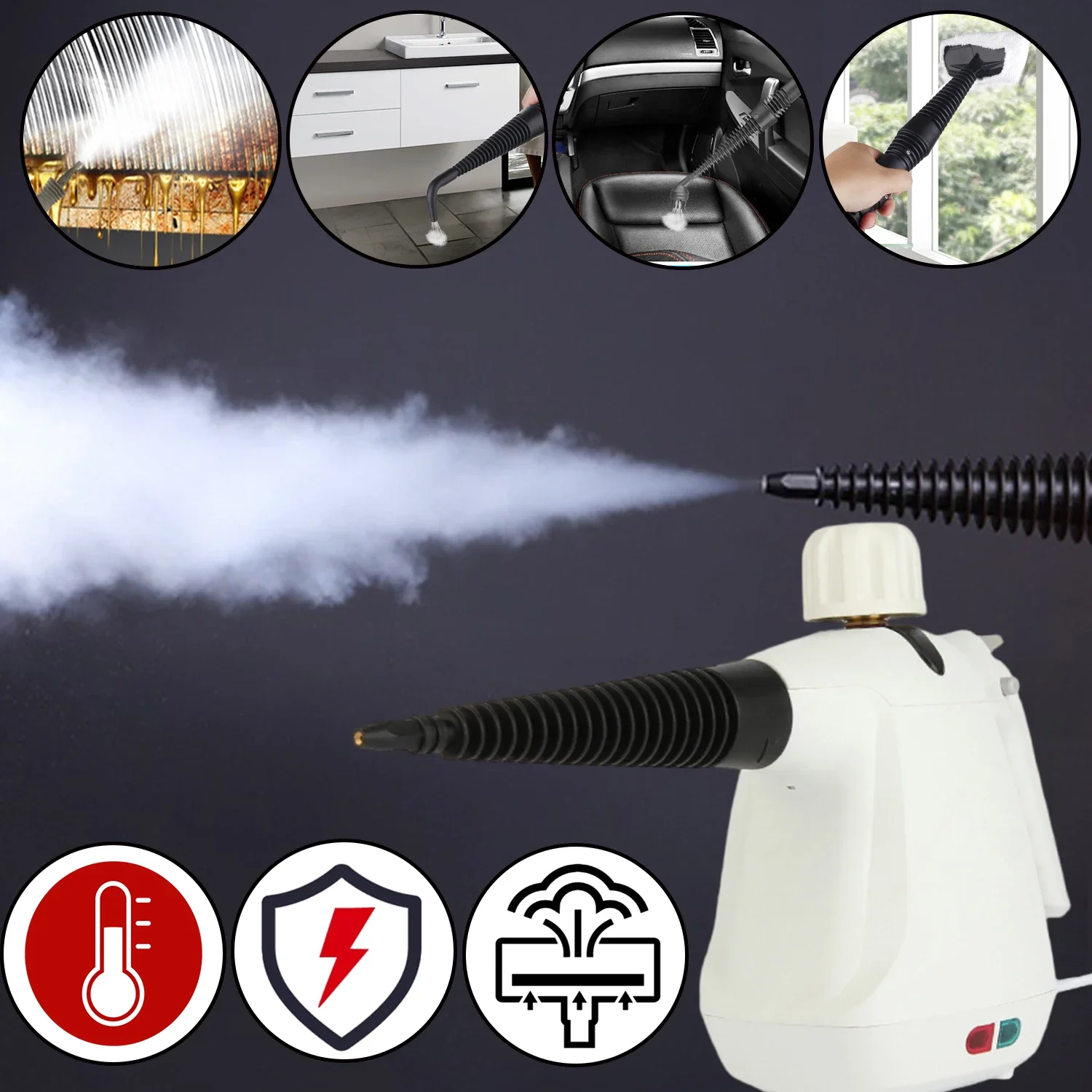 

Home High Pressure Steam Cleaner Portable Multifunctional Cleaning Machine Washer for Toilet Car Air Conditioning Kitchen Hood