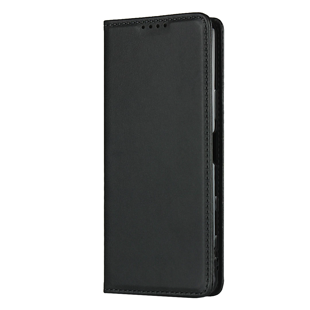 Luxurious Leather Flip Phone Case with Card Holder and Magnetic Closure
