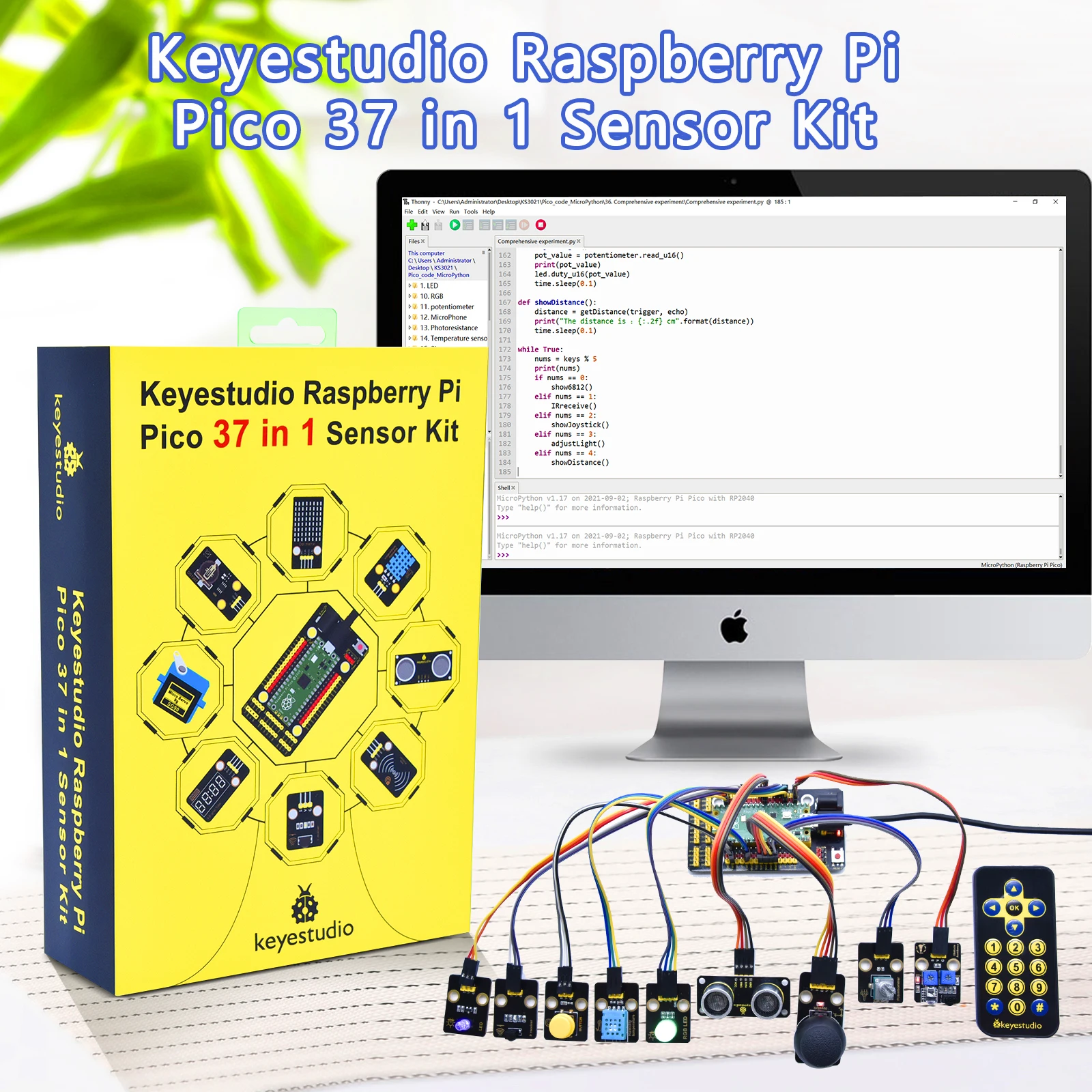 Keyestudio 37/24/42 In1 Sensor Kit Raspberry Pi Pico Sensor Starter Kit ...