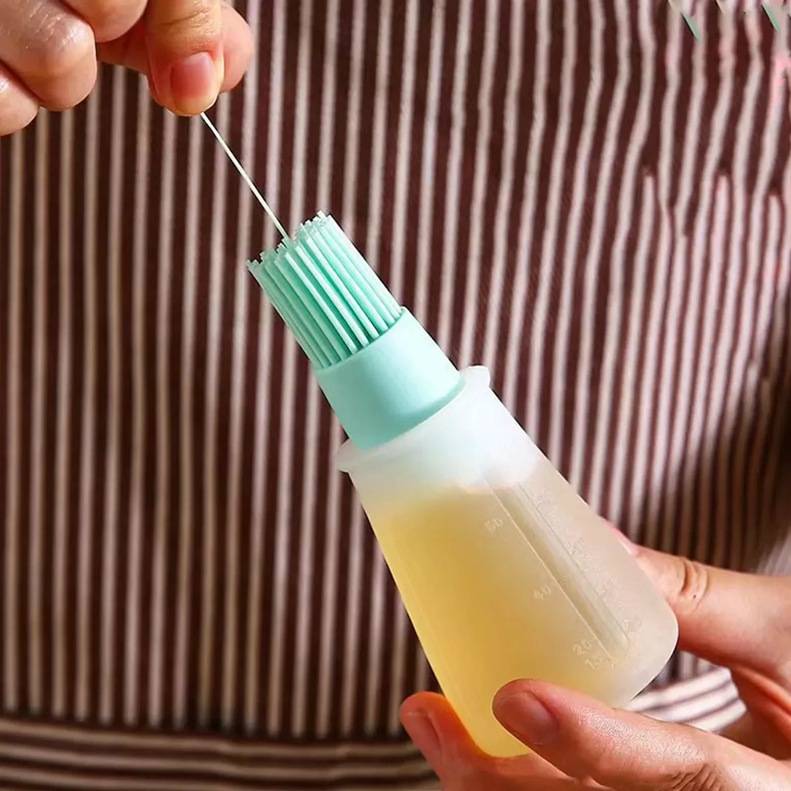 Silicone Flat-bottomed Barbecue Oil Bottle Brush BBQ Brushes Kitchen Gadgets Bbq Accessories Oil Brush Silicone Basting Brush Oil Bottle Brush