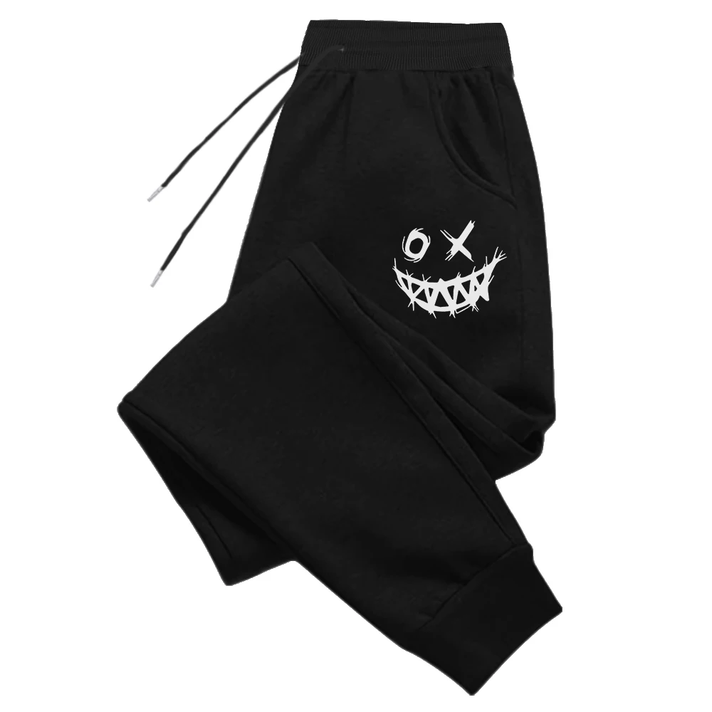 Autumn/Winter Men's Sweatpants Monster Smile Printed Lace-up Sweatpants Men Casual Pants for Daily Wear with Jogging Pants S-2XL 2
