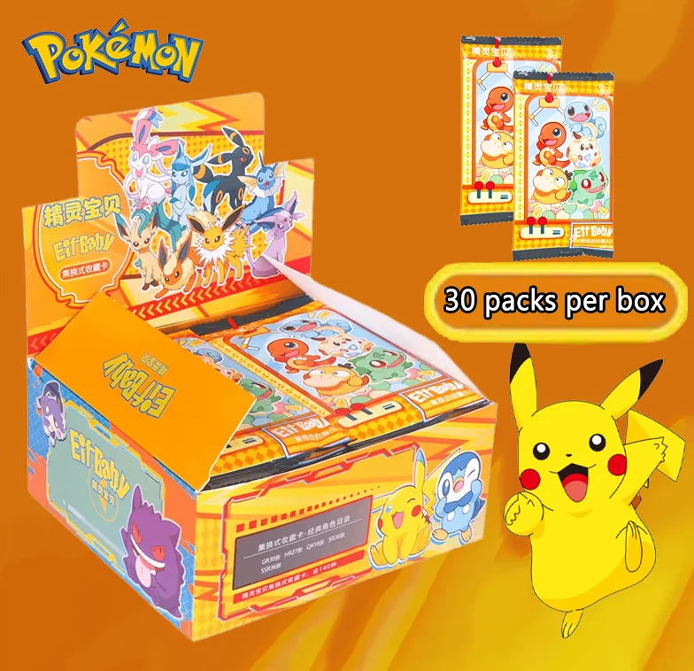 30 Bag Pokemon Anime Game Elf Card1 2 3 Generations Luxury Pet Card Collection Exchange Gift Box Card Toys Hobbies Birthday Gift
