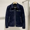 High-end Casual Jacket Men 2025 Autumn and Winter Korean Version of Fashion Muntjac Velvet Jacket Lapel Locomotive Slim Coat 2