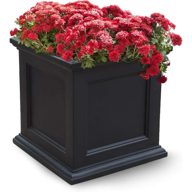 

20in Square Planter, 20-Inch, Black