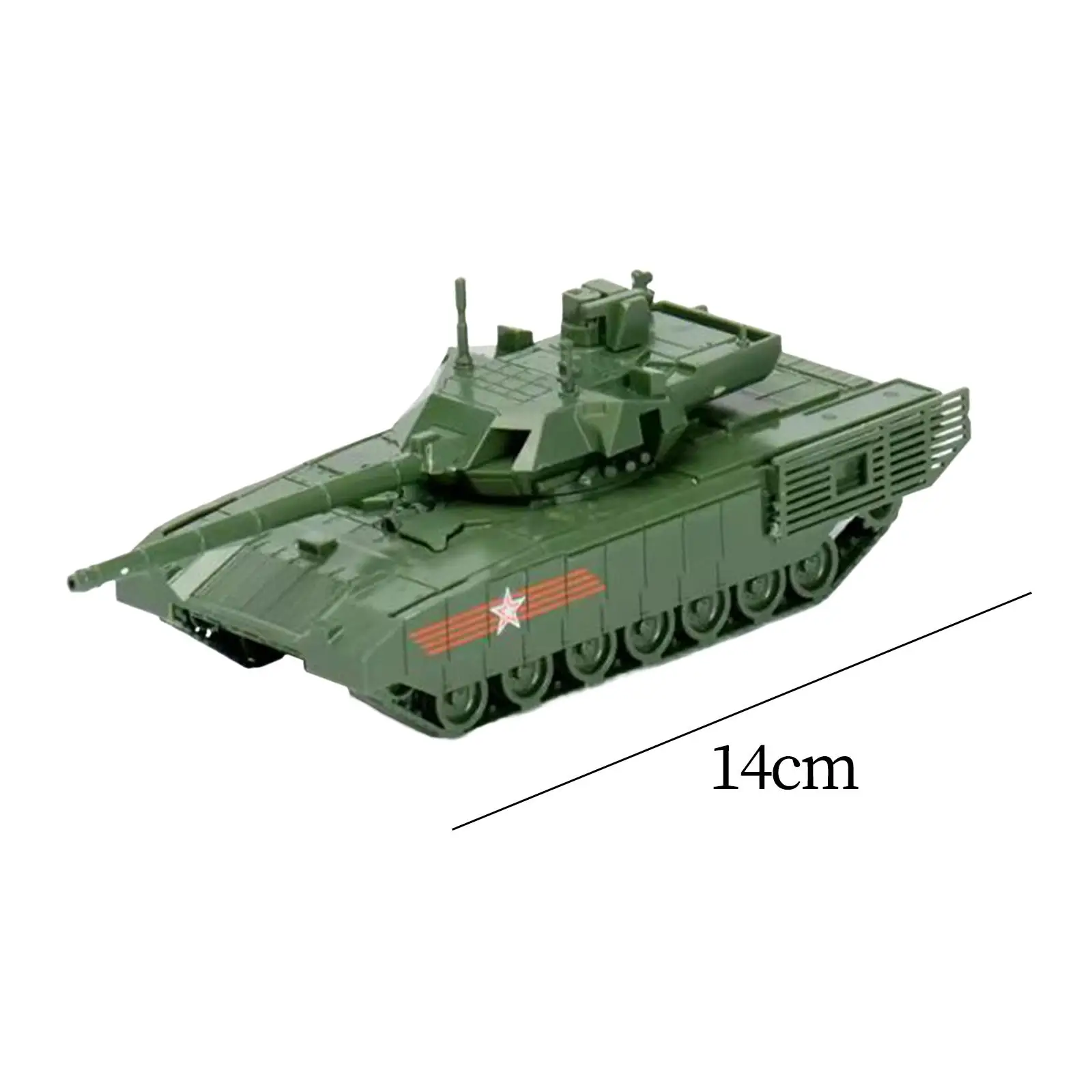 1/72 Tank Assembly Model Simulation Ornament Vehicle Tank Model Toy Chariots Tank for Children Girls Adults Boys Birthday Gift