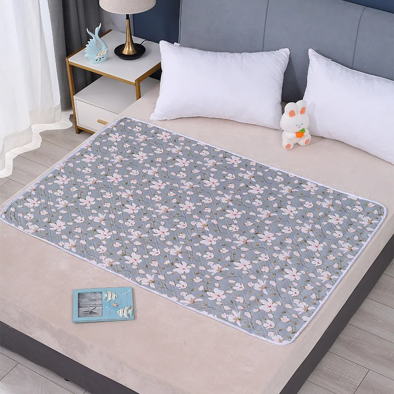 50*70cm Washable Breathable Mattress Protector for Baby Toddlers, Cute Cartoon Bedding Urine Pads Cloth Waterproof Sheet Cover