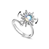 1Pc Rotatable Sun Rings For Women Anti Stress Anxiety Fidget Sunflower Sun Star Ring Party Aesthetic Jewelry Gift 5