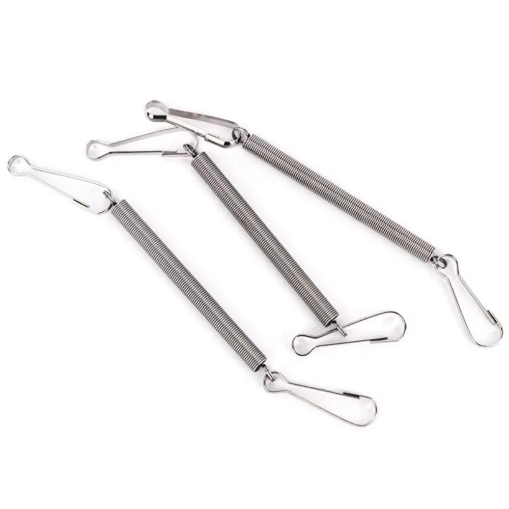 Stainless Steel Metal Spring with 2 Clips Durable Replacement Spring Bracket Elastic Clip on Holder Cage Accessories