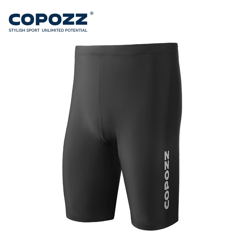 COPOZZ plus size men's swimming trunks shorts long to knee competitive surf training swimsuit male quick dry anti-embarrassment swim trunks swim shorts men swimsuit
