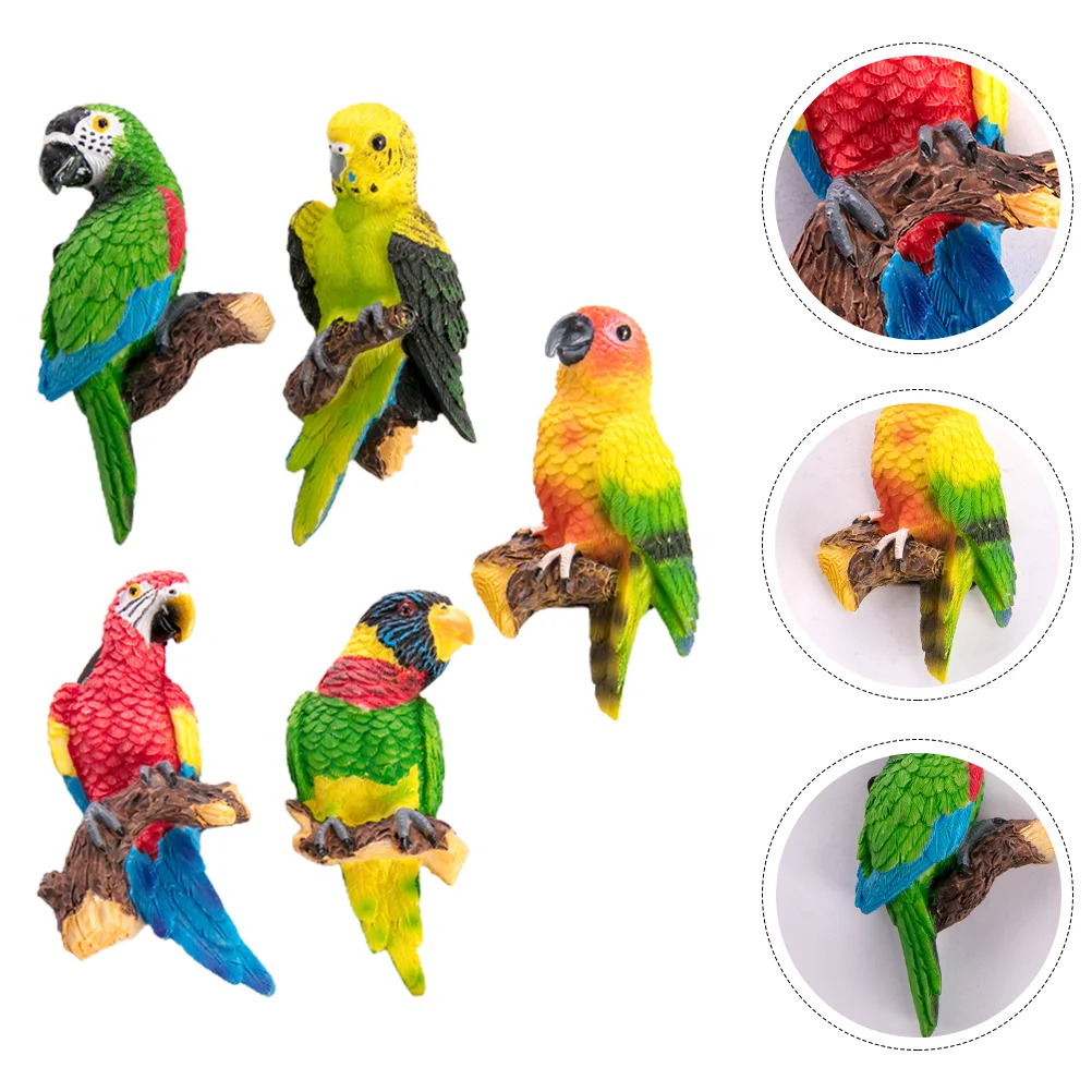 

5pcs Home Office Refrigerator Magnets Decorative Birds Stickers Fridge Magnet