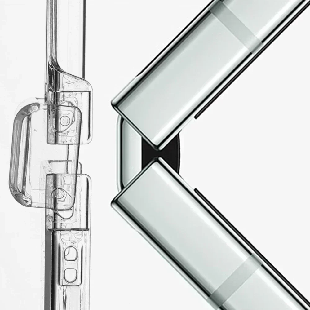 For Samung Galaxy Z Flip 5 Mobile Phone Cae with Hinge Protection Full Cover Hard PC Shockproof Slim Tranparent_voghion.com