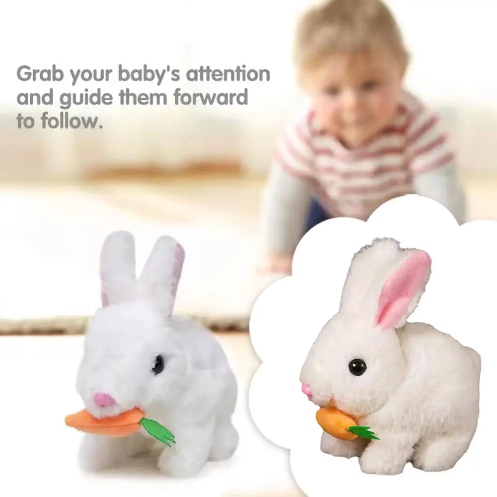 Electronic Pet Toys Plush Electric Rabbit Simulation Gifts Rabbit Long Plush Shaking Walk Toys Talk Children's Can Hair Ear P6L6