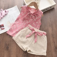 New Summer Baby Girls Clothes Children Sleeveless Vest Shorts 2Pcs/Sets Toddler Clothing Infant Fashion Costume Kids Tracksuits 4