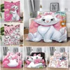 Cartoon Pink Disney Cat Marie Printed Blanket Picnic Blankets Warm Blanket Soft Comfortable Blanket Home Travel Birthday Gift 1