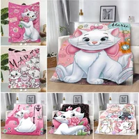 Cartoon Pink Disney Cat Marie Printed Blanket Picnic Blankets Warm Blanket Soft Comfortable Blanket Home Travel Birthday Gift 1
