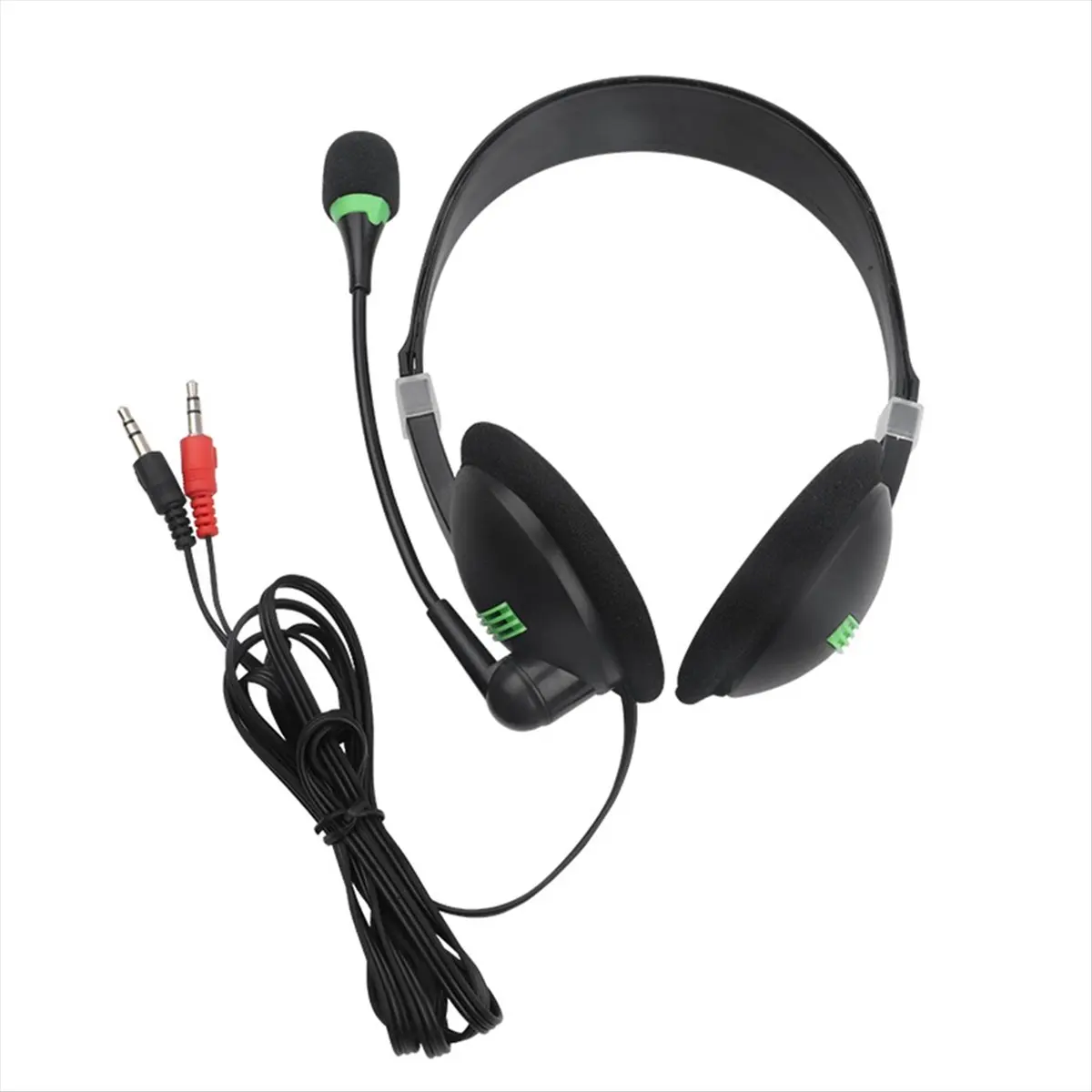 (A26M) 3.5mm 유선 헤드폰(마이크 포함) 노이즈 캔슬링 헤드셋 노트북 PC 컴퓨터용 USB 이어폰
