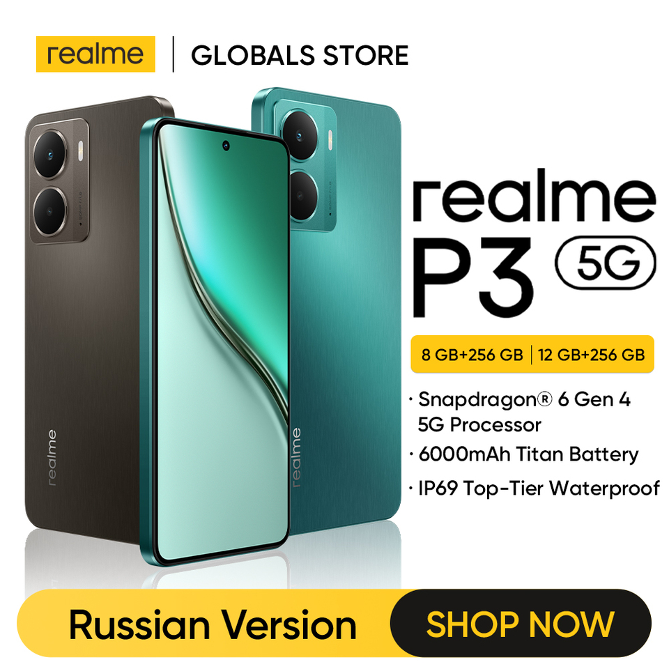 [World Premiere] realme P3 5G Smartphone NFC Snapdragon® 6 Gen 4 Chipset 6000mAh Battery 45W Charge 6.67" 120Hz AMOLED Display