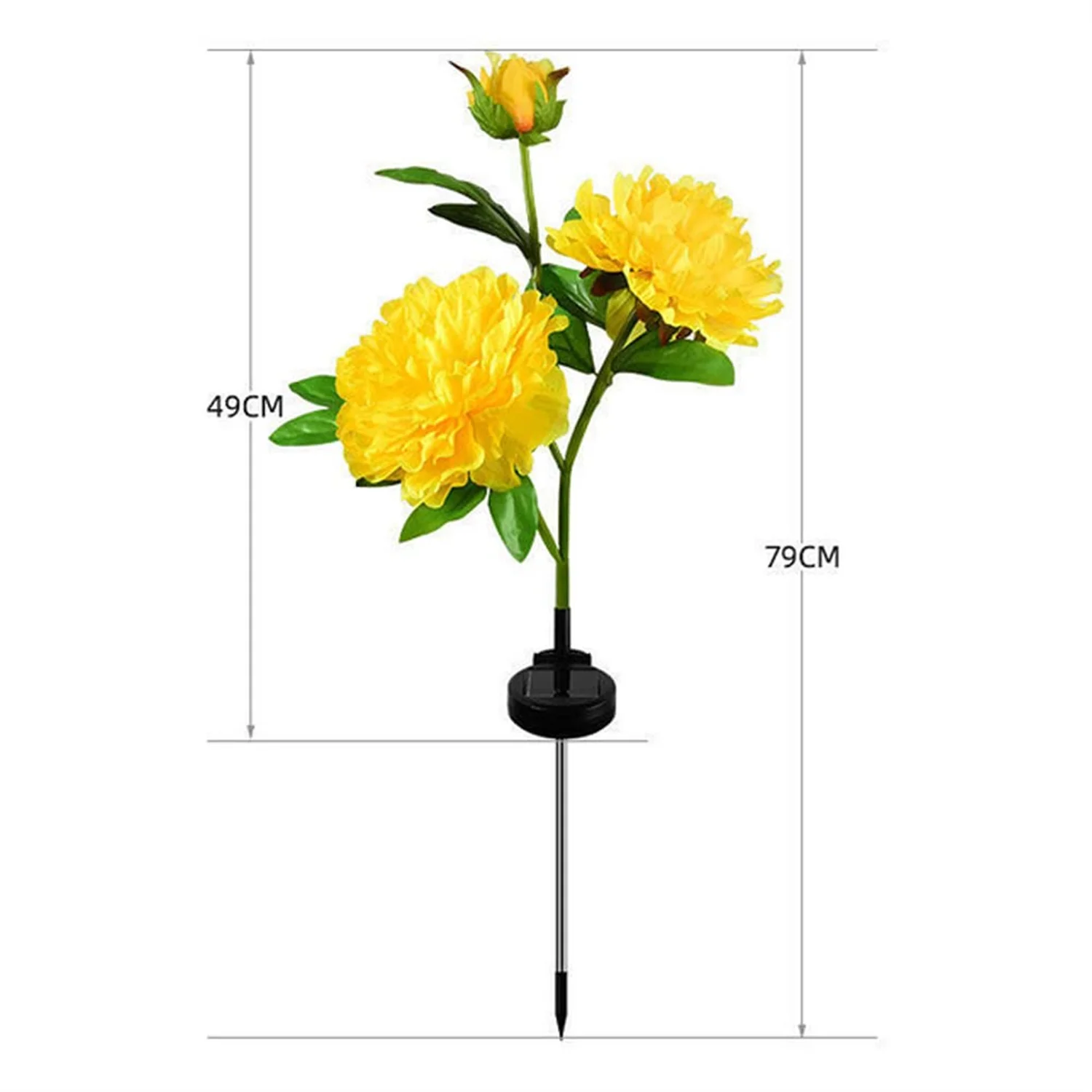 Solar Peony Flower Lights Home Decoration Landscape Lamp Waterproof Outdoor for Yard Garden Porch Lawn Backyard Decor Lighting 4