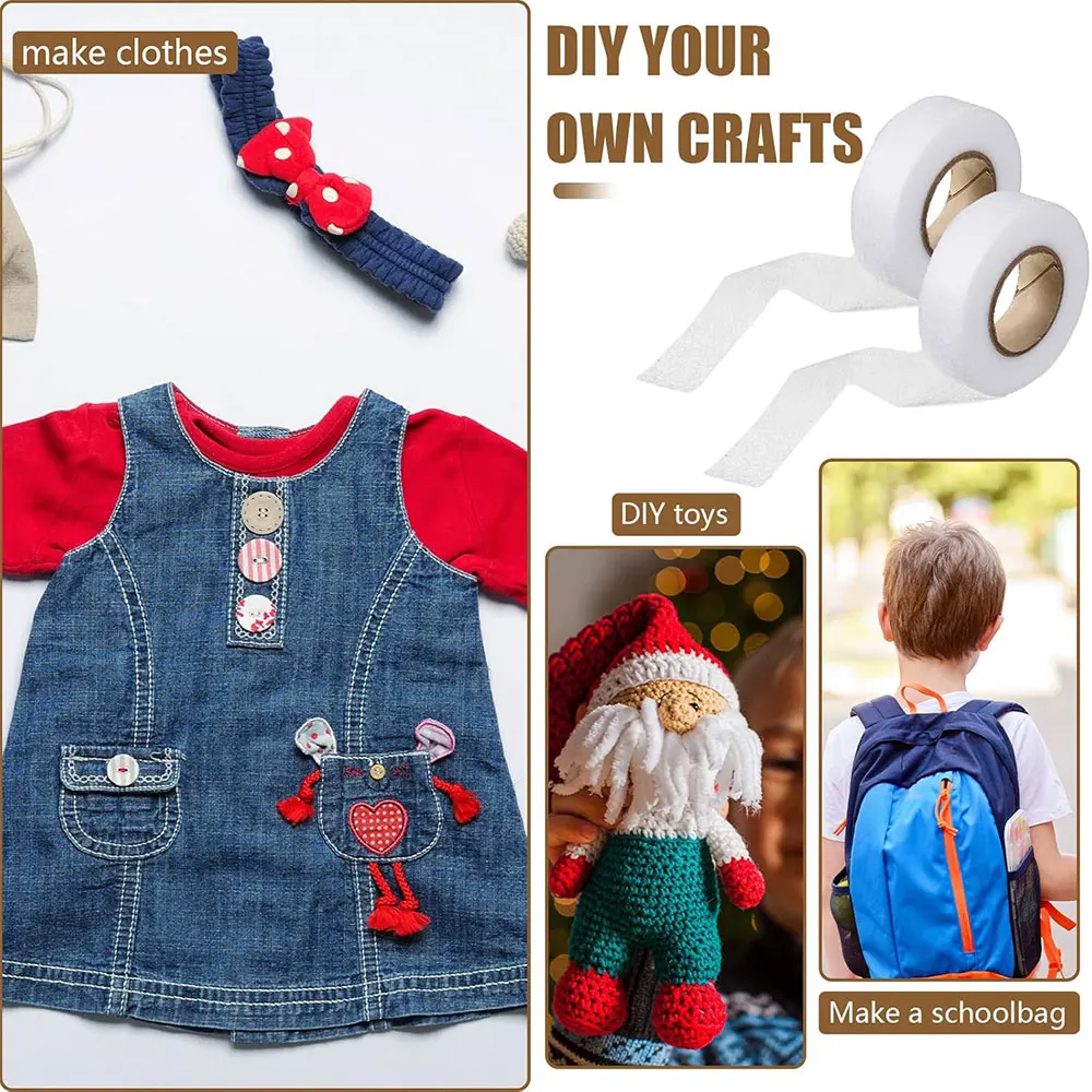 70Yards/Roll Pants Hem Tape Self-Adhesive Edge Jean Clothes Length Shorten DIY Sewing Accessories Pasting Double-Sided Non-Woven