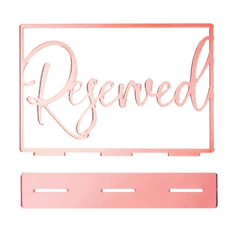 

Acrylic Standing Reserved Wedding Signs Perfect for Restaurants and Banquets