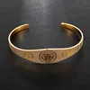 Stainless Steel Adjustable Cuff Bracelet JESUS Exorcist Saint Benedict Couple Love Bangles Religious Wishing Amulet Jewelry 1