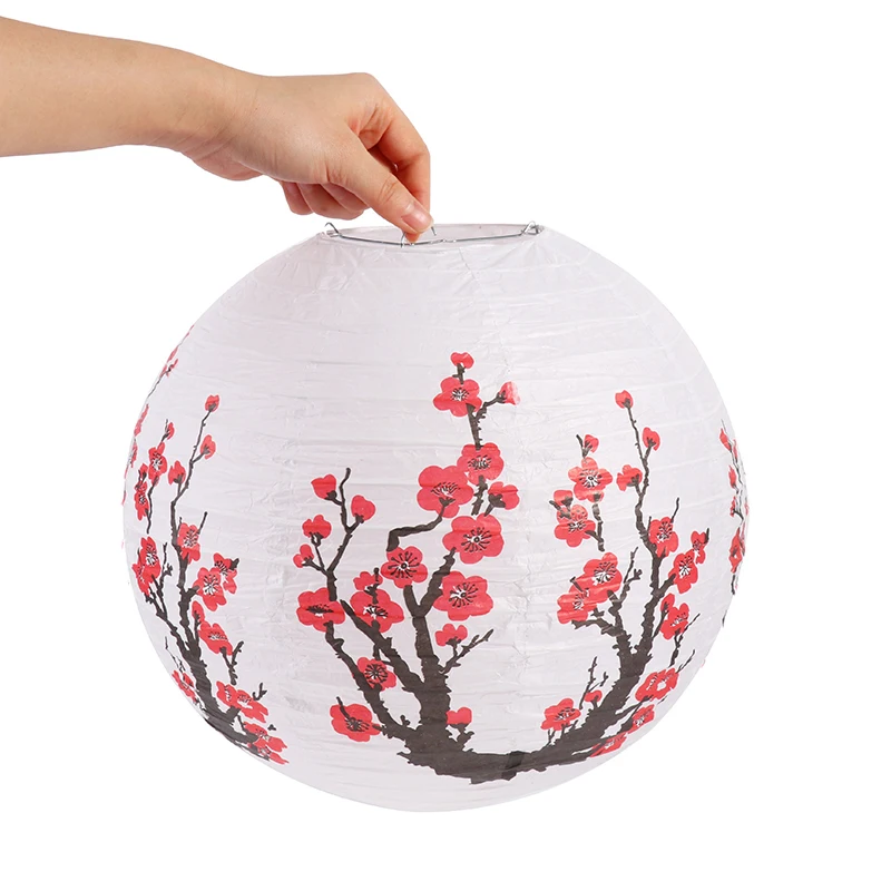 Description Picture 4 of itemPine/Orchid/Plum Blossom Round Paper Lantern Lamp Shade Chinese Oriental Style Light Restaurant Wedding Home Decor Gifts
