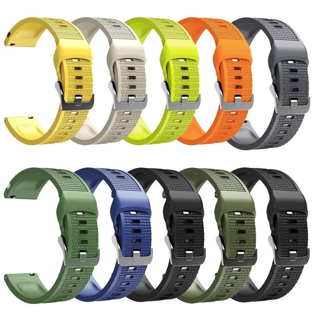 Versatile Sports Silicone Watch Strap - 22mm Band Replacement for Active & Stylish Looks