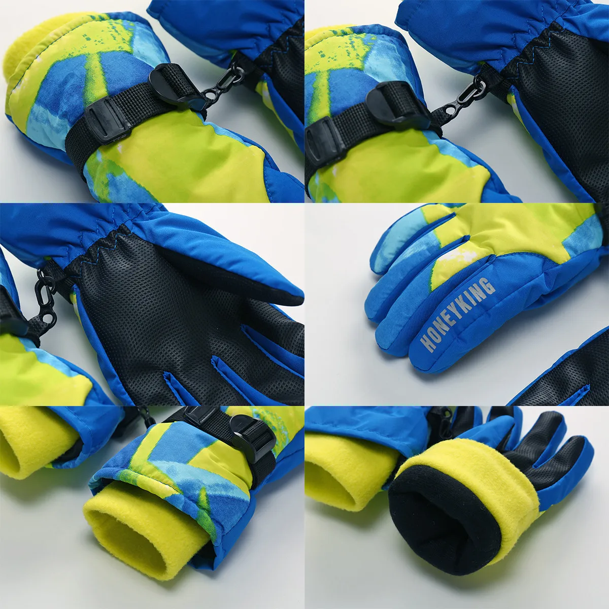 HONEYKING Kids Winter Ski Gloves Waterproof Warm Padded Mitten For Girls Boys Outdoor Skiing Cycling Windproof Snowboard Gloves cycling gloves winter gloves ski gloves
