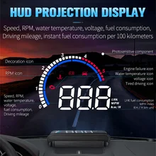 

Newest M13 Car HUD Head-Up Display OBD2+GPS EUOBD Overspeed Warning System Projector Windshield Auto Electronic Voltage Alarm