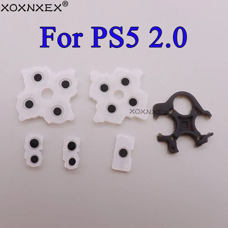 1Set Per Ps5 V2 Guarnizione In Gomma Conduttiva Parte Di Ricambio L R Pulsante Abxy Per Controller Ps5 D-Pad
