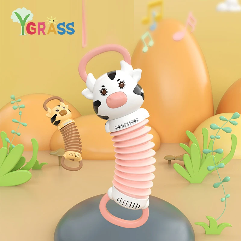 

Cartoon Cow Accordion Educational Baby Toys Animal Accordion Toddler Early Education Music Early Education Toy For Kids Gift