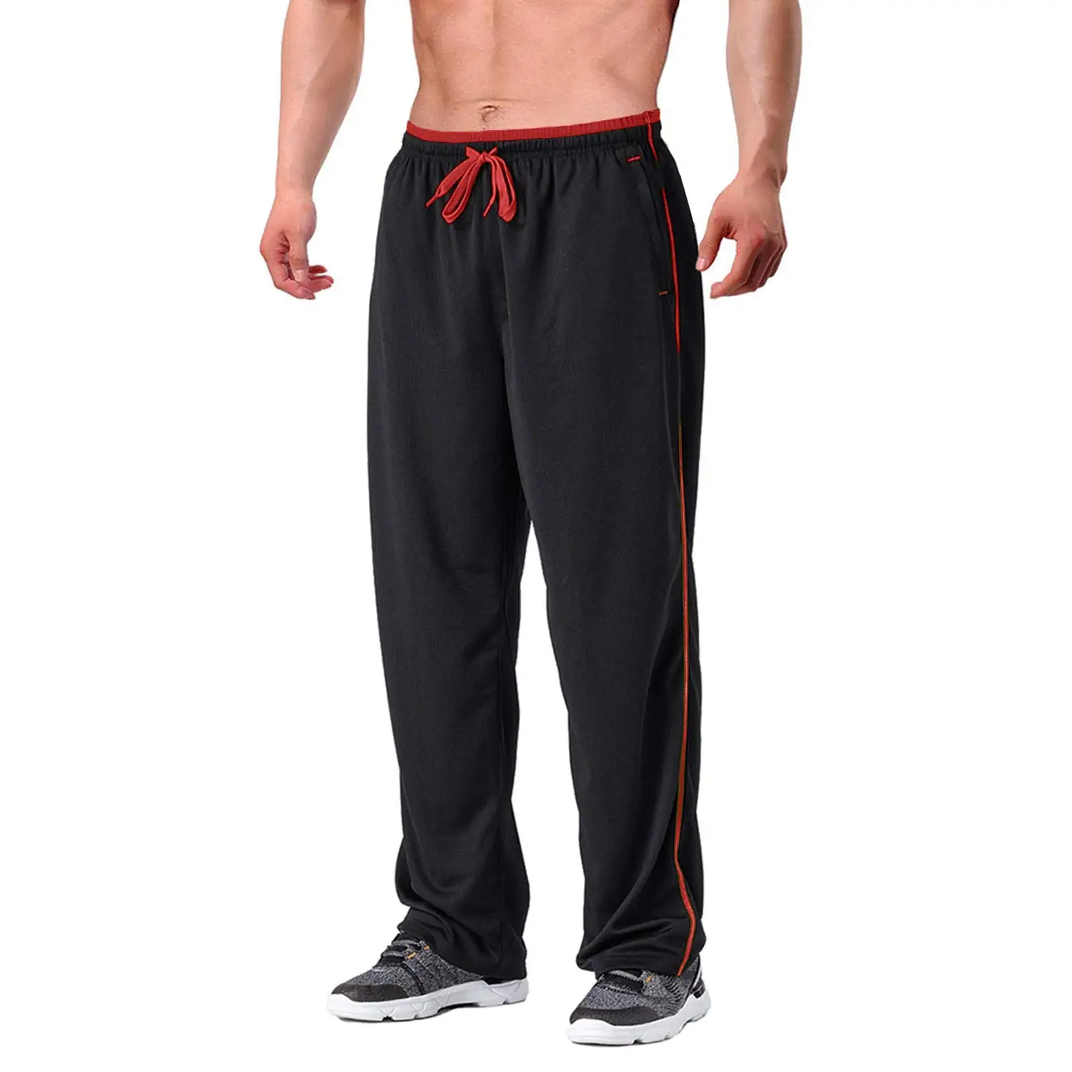 EKLENTSON Herren-Laufhose, leichte, atmungsaktive Mesh-Jogginghose mit Reißverschlusstaschen für Training und Joggen – Detail 17
