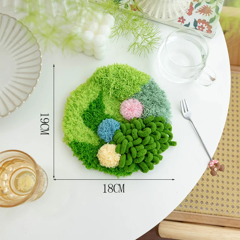 Craft Supplies Handmade Diy Moss Coaster Carpet Living Room Bedroom Indoor Home Decoration Non Slip Fluffy