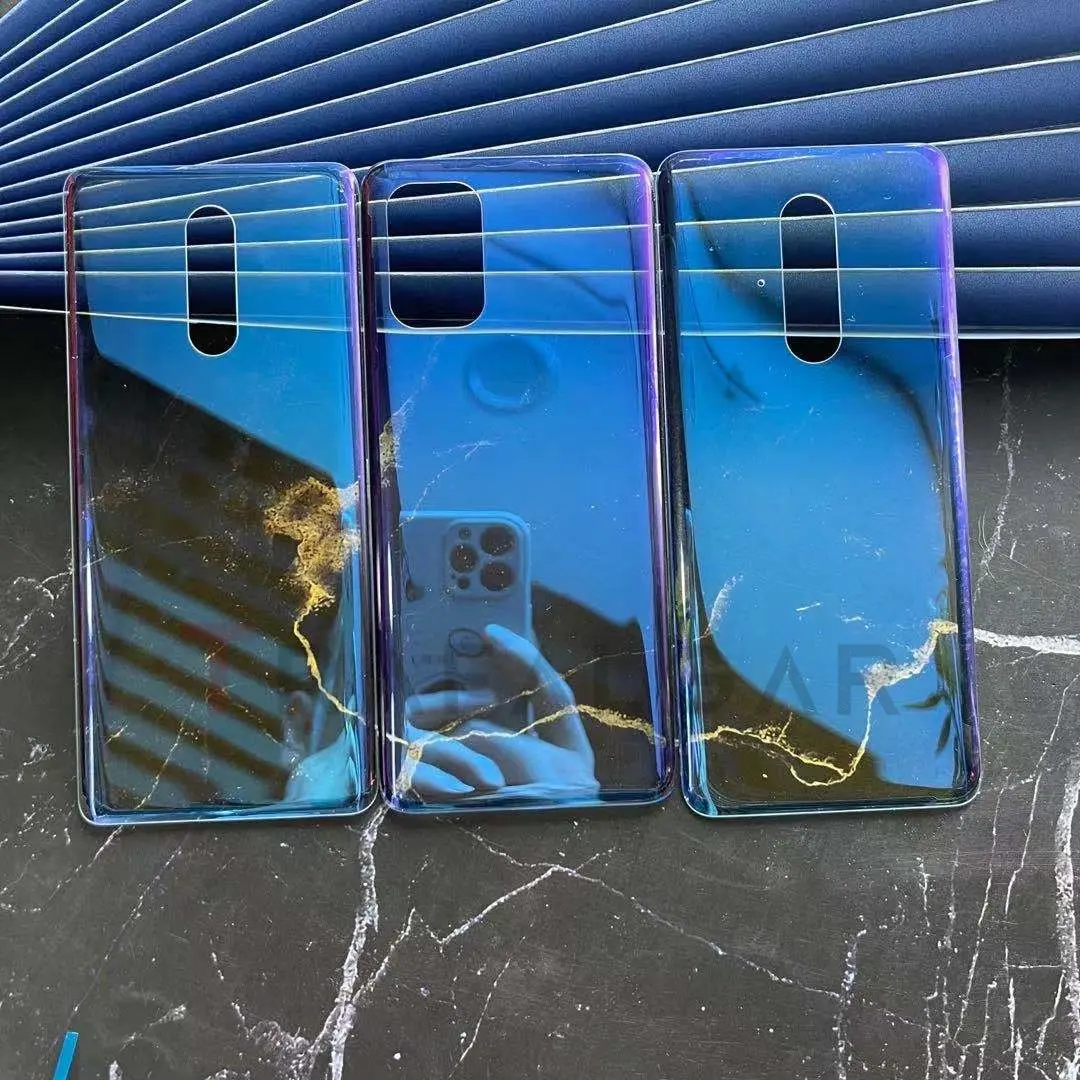 Oneplus 8 Pro 8T 배터리 커버 용 Trafalgar 투명 유리 후면 유리 패널 후면 하우징 케이스 (카메라 렌즈 교체 + 스티커 포함)