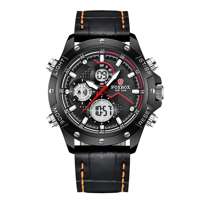 LIGE Men Watch Top Luxury Brand Sport Quartz Watches Carbon Fiber Case Man Digital Wristwatch Chronograph 3Bar Waterproof Colck 