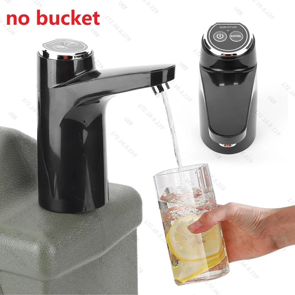 Pompe à eau électrique, distributeur d'eau Portable, Rechargeable par USB, interrupteur à une touche, pompe à eau automatique pour le Camping en plein air (sans réservoir d'eau)