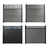 Wood Plastic Composite Fence Aluminum Post WPC  Garden Fence Laser Cut Screen WPC Outdoor Decorative Fence Panel 1