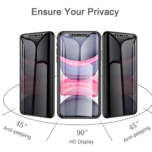 1-5PCS Matte Privacy Screen Protectors For iPhone 17 Pro Max 16 15 18 14 13 12 11 17 Air XR XS 7 8 Plus SE Anti Spy Ceramic Film - Image 2