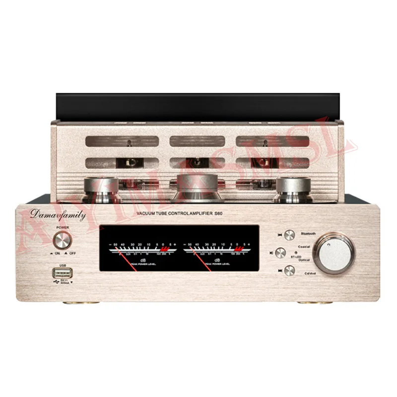 【美品】Aiyima Bluetooth 5.0高音質 真空管デジタルアンプ Aiyima-真空管アンプ,同軸,USB,Bluetooth 5.0,100W,2.0 6h3n