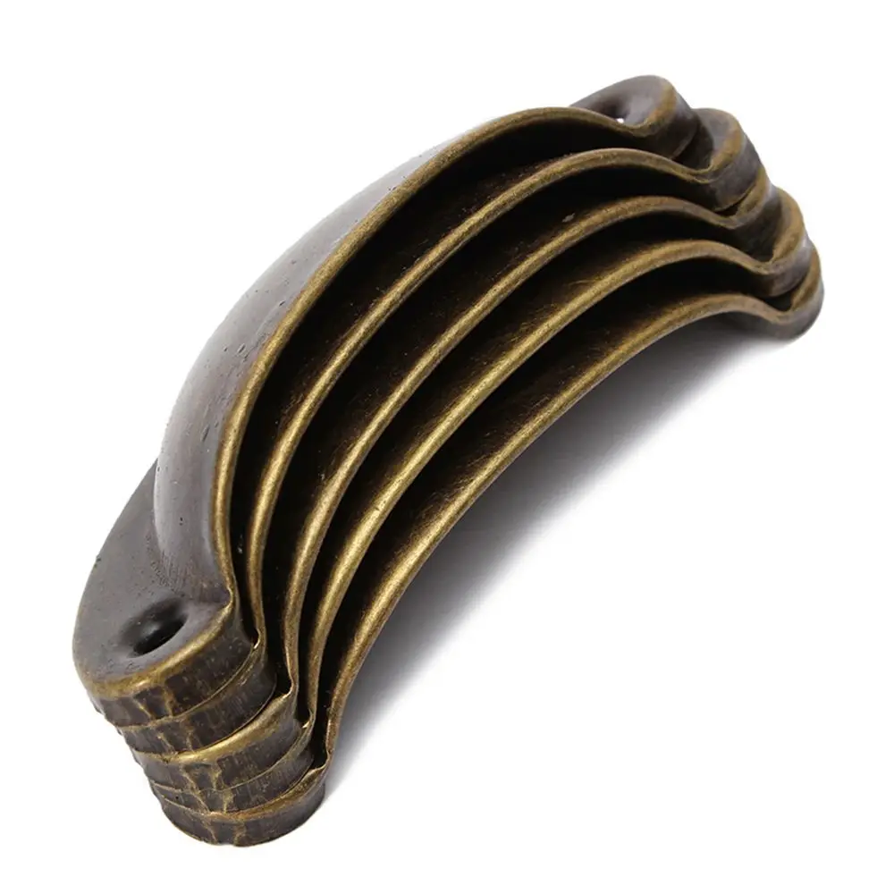 10pcs/lot Retro Box Iron Furniture Cupboard Cabinet Metal Antique Knob Pull Handles Shell