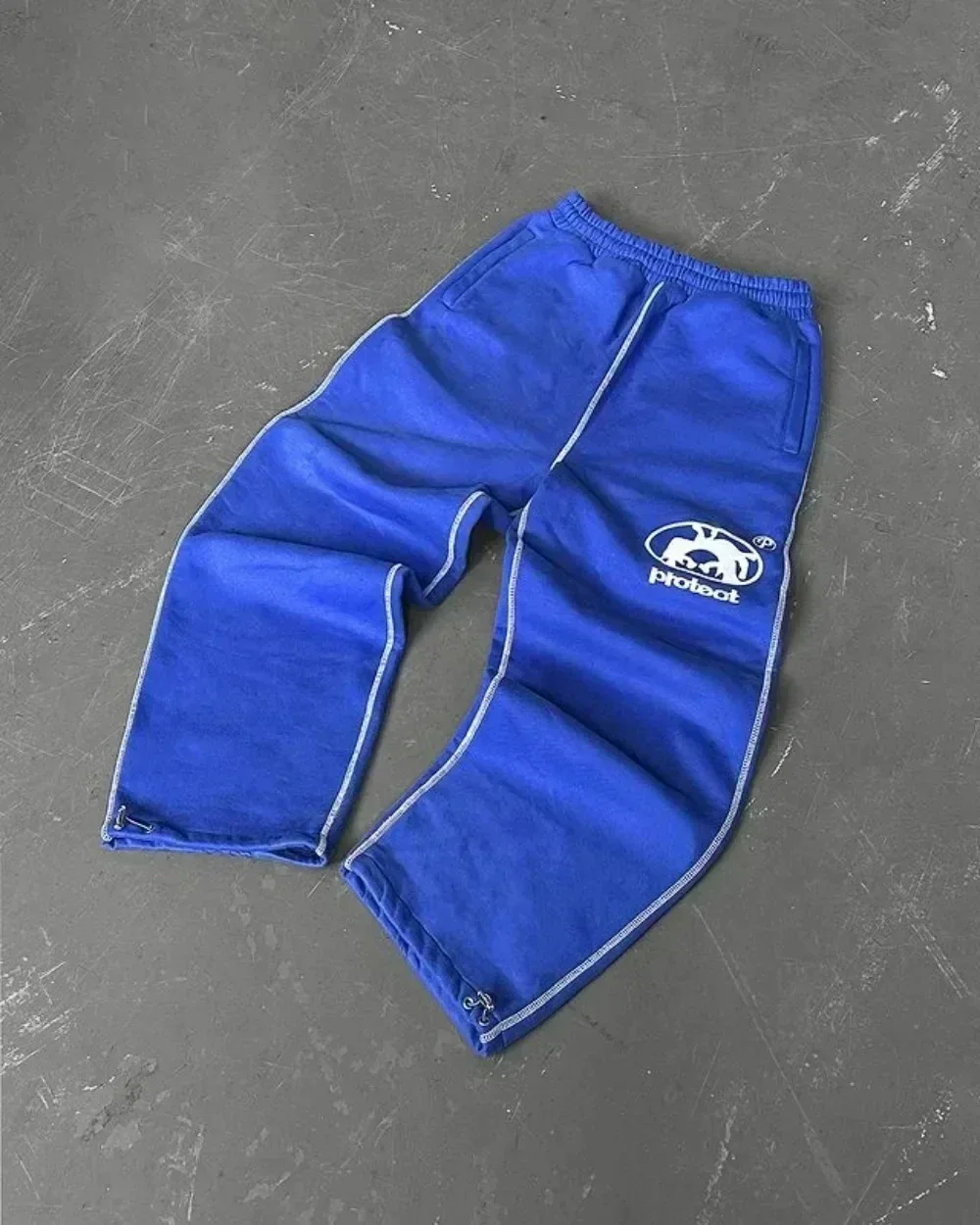Y2K New Double Waisted Sweatpants Mens Womens Harajuku Retro