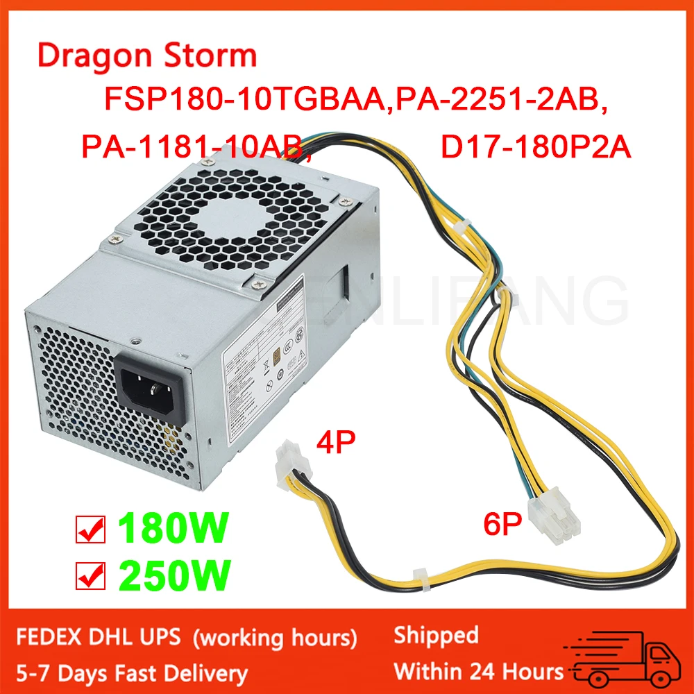 para Acer Veriton E450 D650 D850 X4660g 6pin 180w Psu Pa1181-10ac Pa-1181-10ab Fsp25020tgpaa Pa-2251-2ab Fsp180-10tgbaa
