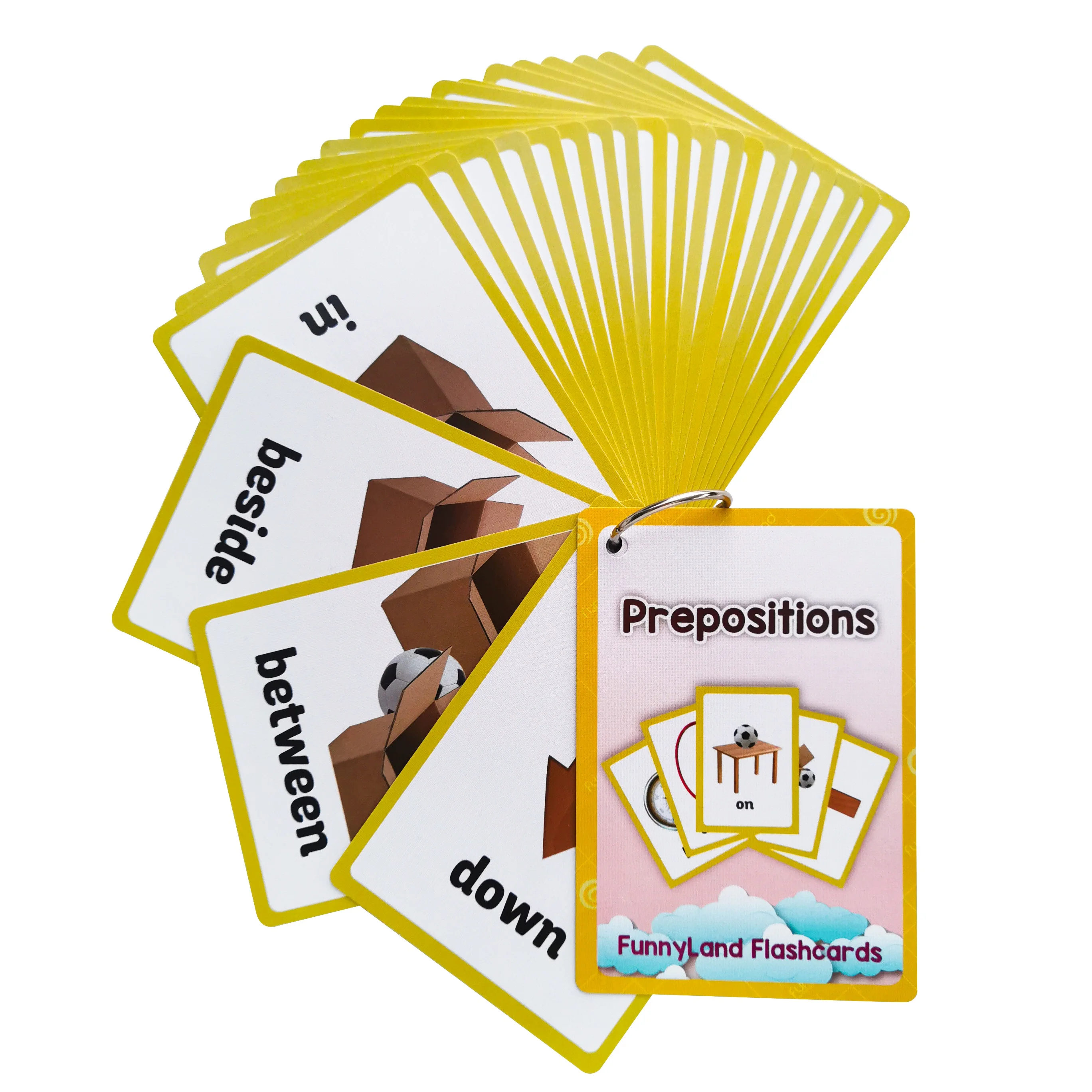 Prepositions Adjective Verb Learn English Words Cards Grammar Vocabulary Educational Flashcard Language Learning Toy Montessori 4