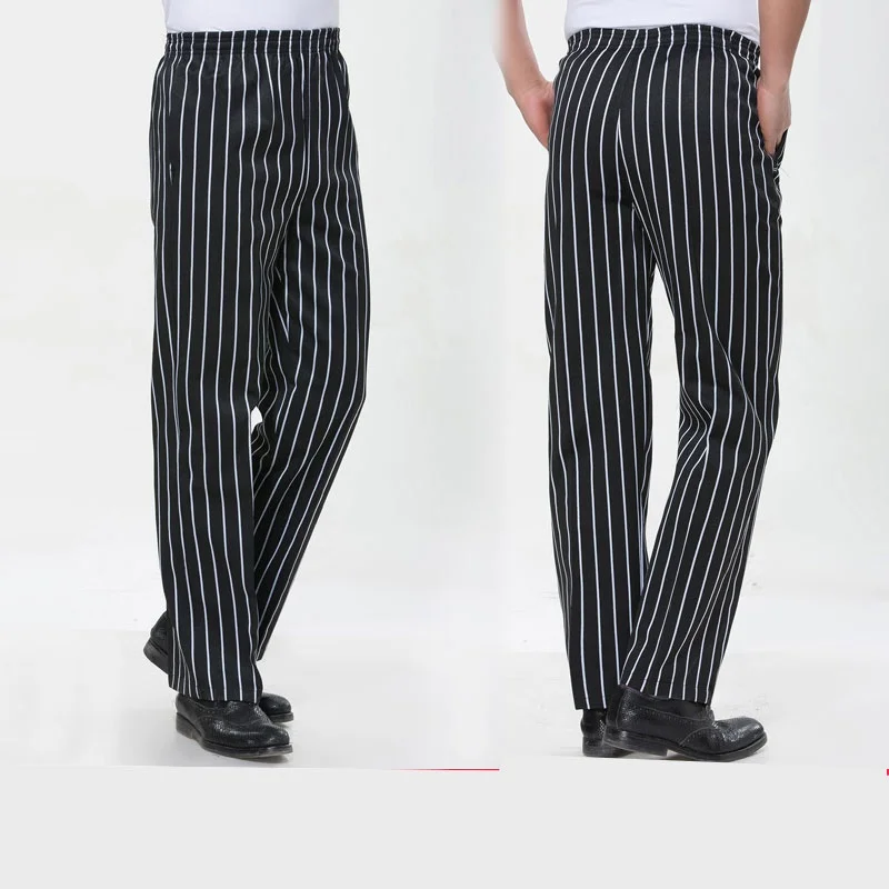 Unisex Fashion Waist Elastic Design Chef Pants Chili Cutlery Kitchenware Pattern Restaurant Canteen Chef Work Pants chef pants chef work clothes
