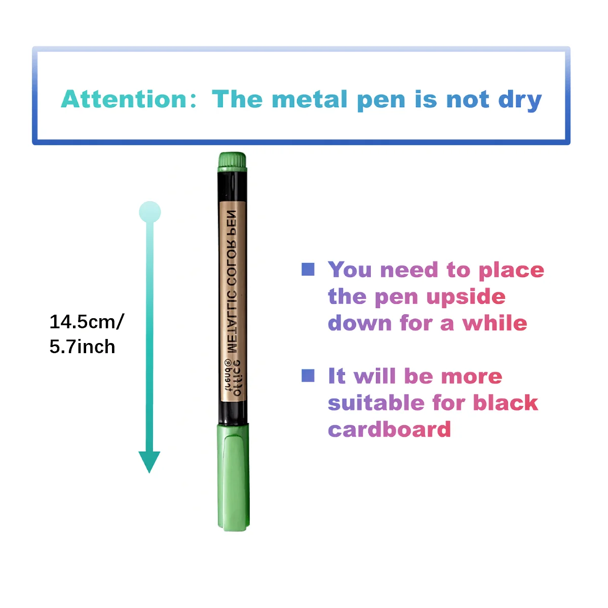 10pcs Waterproof Metallic Marker Pens, Ideal For Black card, Rock Wood, Metal, Plastic, Glass, Canvas, Ceramic, Notebook, DIY 4