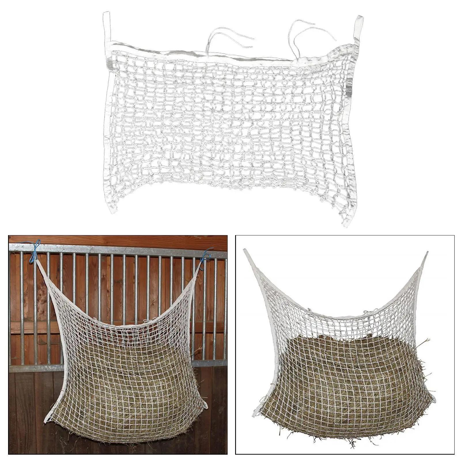 Slow Feed Horse Hay Net Bag Large Capacity Bag Equestrian Supplies 120x90cm 5